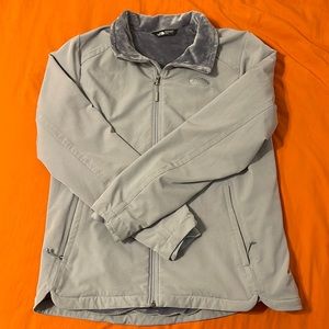 Women's XL Gray Fleece-Lined North Face Jacket